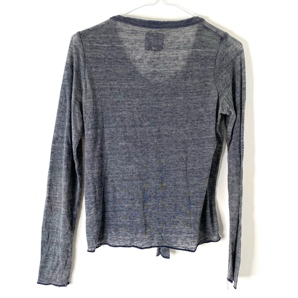 Chaser Grey Lightweight Tie Front Top - Picture 5 of 6